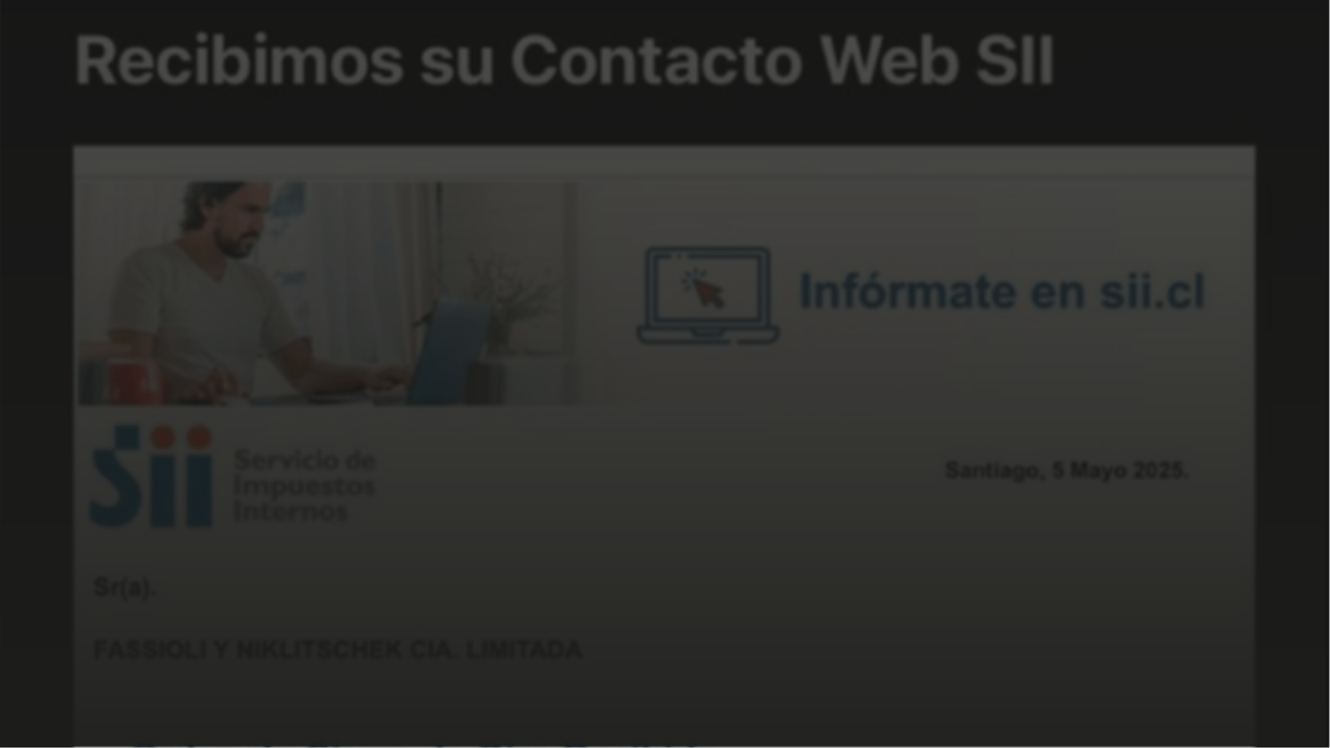 SII advierte sobre correos fraudulentos